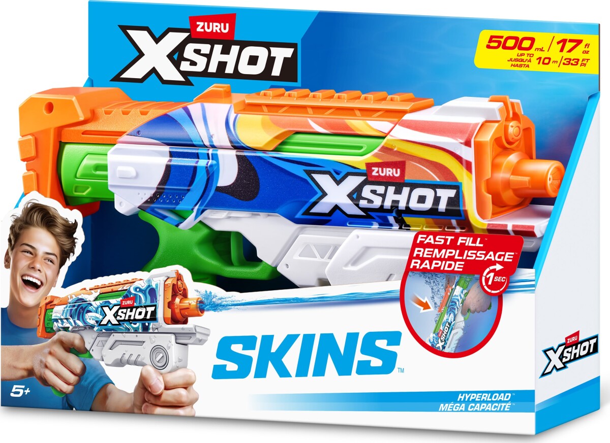 Zuru X-Shot - Hyperload Fast-Fill Skins Vandpistol - Overraskelse