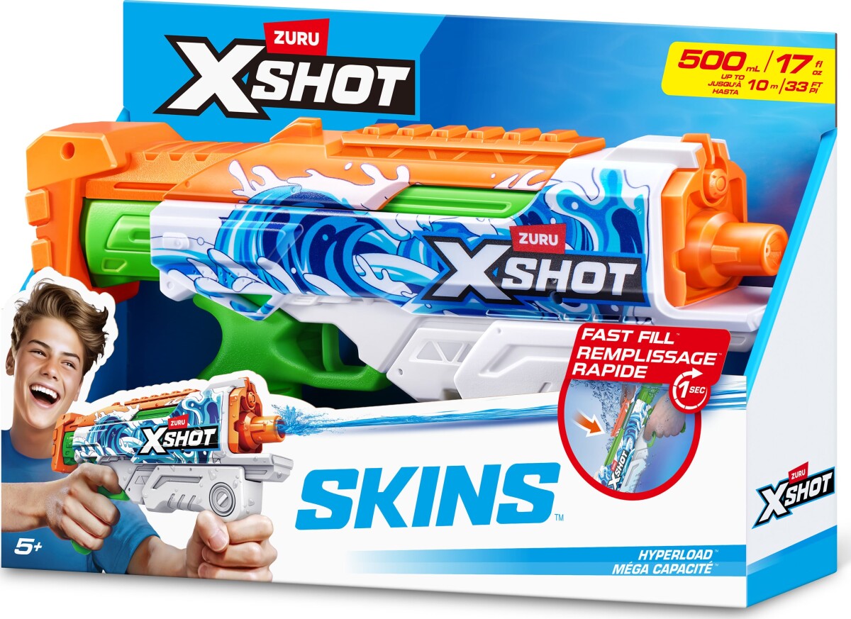 Zuru X-Shot - Hyperload Fast-Fill Skins Vandpistol - Overraskelse