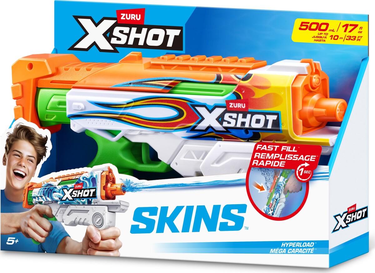 Zuru X-Shot - Hyperload Fast-Fill Skins Vandpistol - Overraskelse