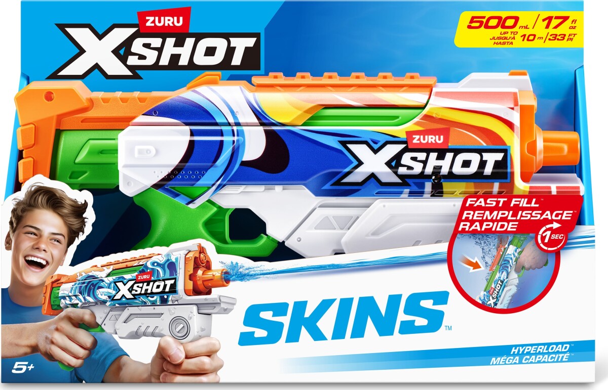 Zuru X-Shot - Hyperload Fast-Fill Skins Vandpistol - Overraskelse