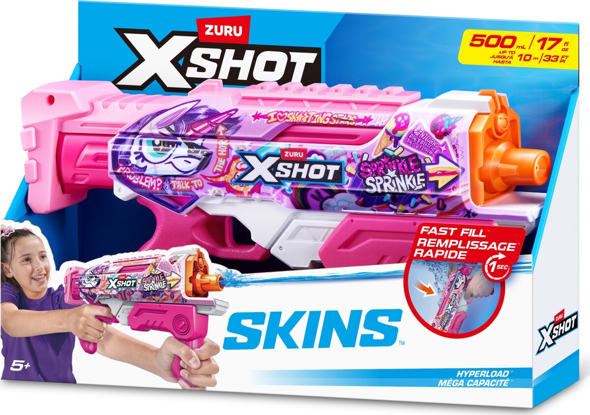 Zuru X-Shot - Hyperload Fast-Fill Skins Vandpistol - Overraskelse