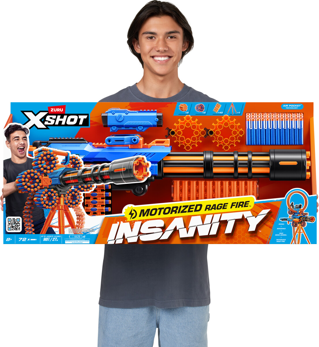 Xshot - Insanity Blaster Rage Fire 72 Darts 36605