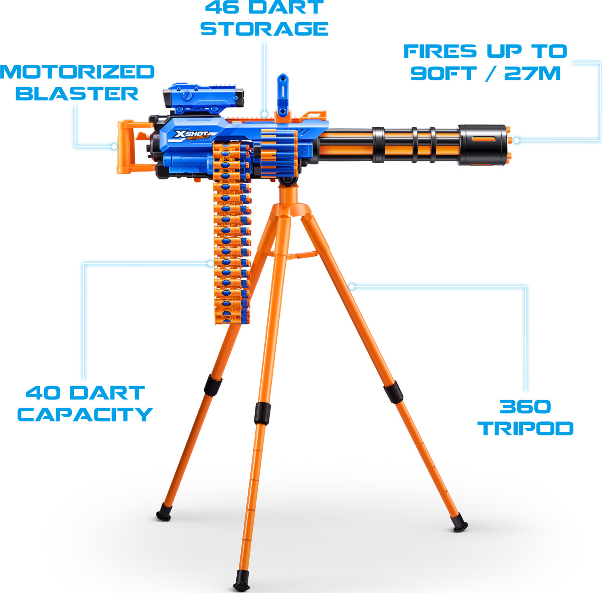 Xshot - Insanity Blaster Rage Fire 72 Darts 36605