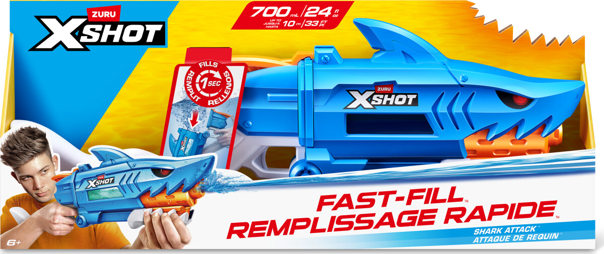 Zuru X-Shot - Shark Attack Fast-Fill Remplissage Vandpistol