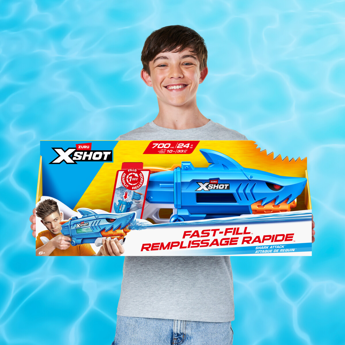 Zuru X-Shot - Shark Attack Fast-Fill Remplissage Vandpistol