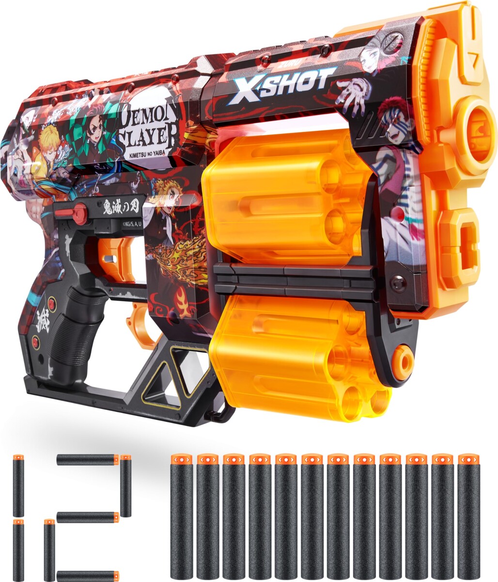 Zuru X-Shot - Skins Demon Slayer - Pistol Med 12 Skud