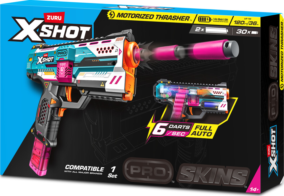 Xshot - Skins Pro Series Motorised Thrasher 30 Darts 36905