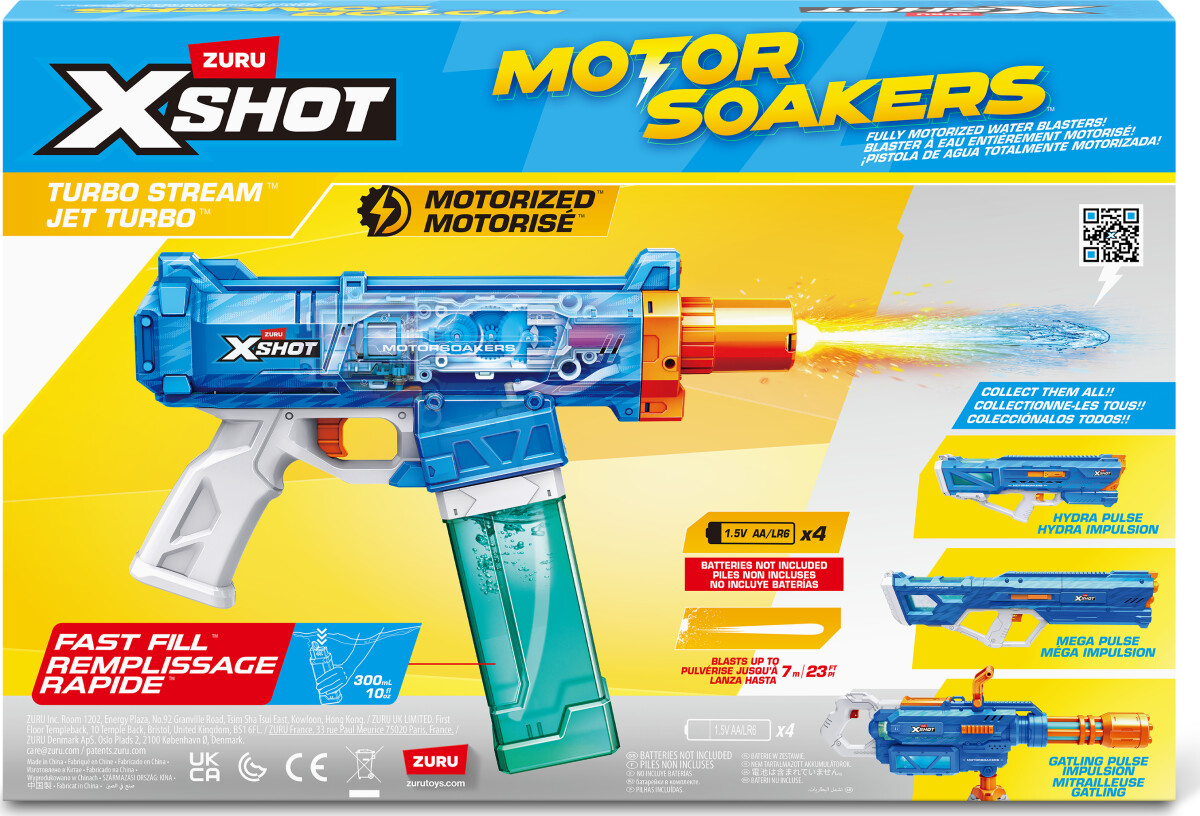 Zuru X-Shot - Fast Fill Motor Soakers Vandpistol - Turbo Stream Jet