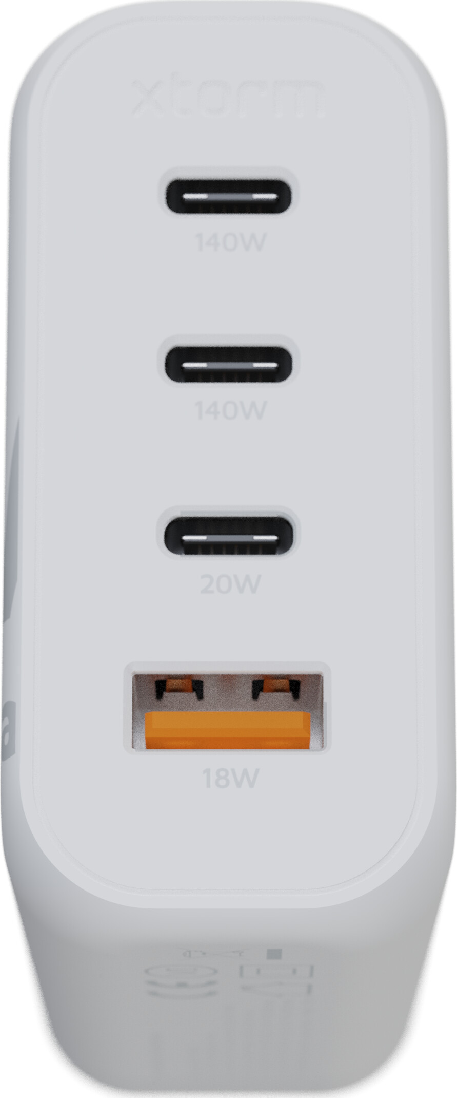 Xtorm - 140W Gan2 Ultra Hjemmeoplader 3Xusb-Cusb-A Hvid
