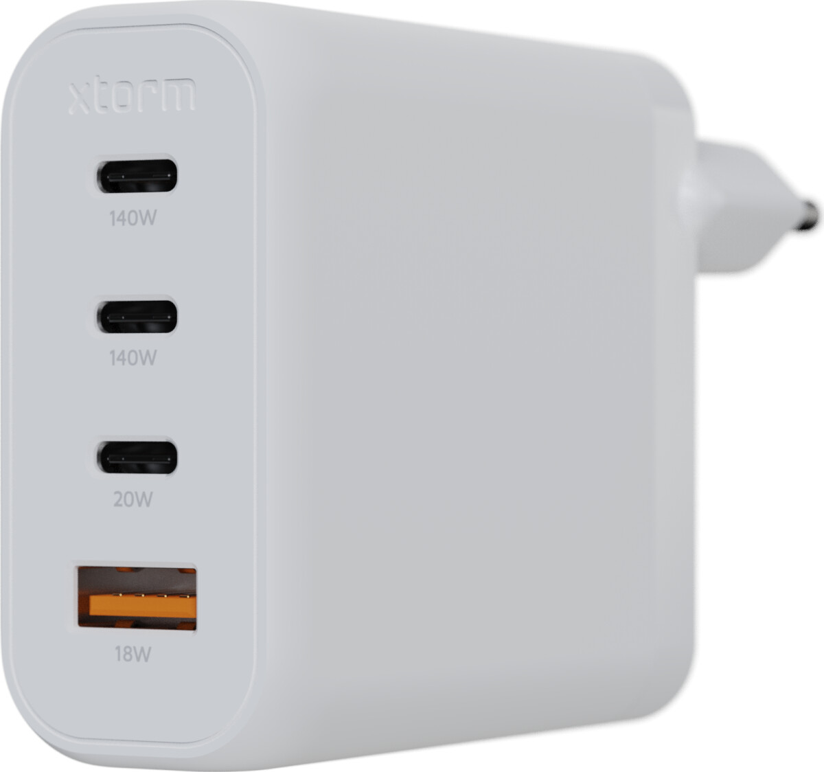 Xtorm - 140W Gan2 Ultra Hjemmeoplader 3Xusb-Cusb-A Hvid