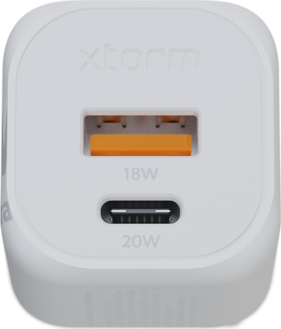 Xtorm - 20W Gan2 Ultra Hjemmeoplader Usb-C Pdusb-A Hvid
