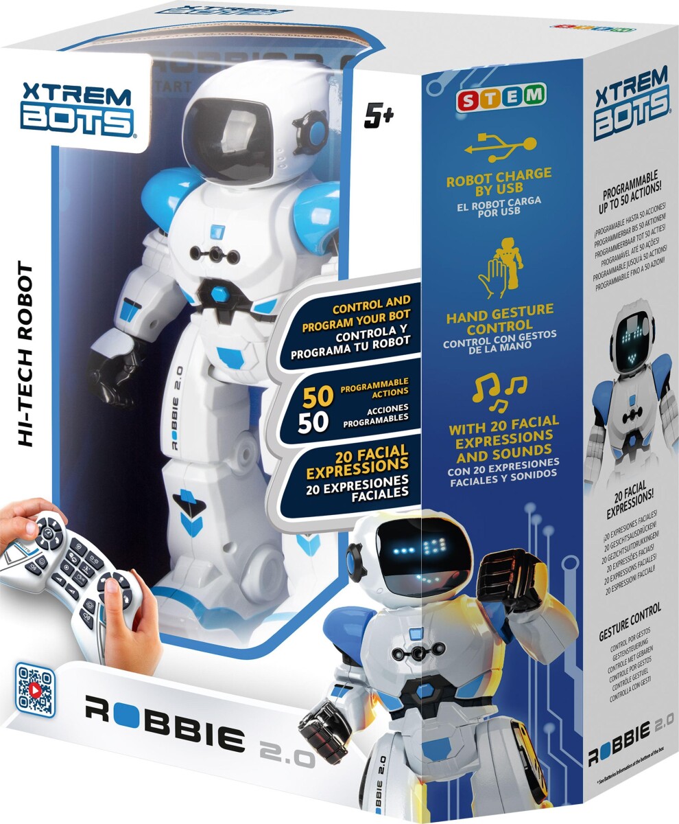 Xtrem Bots - Robbie 20 Hi-Tech Robot - Fjernstyret Robot