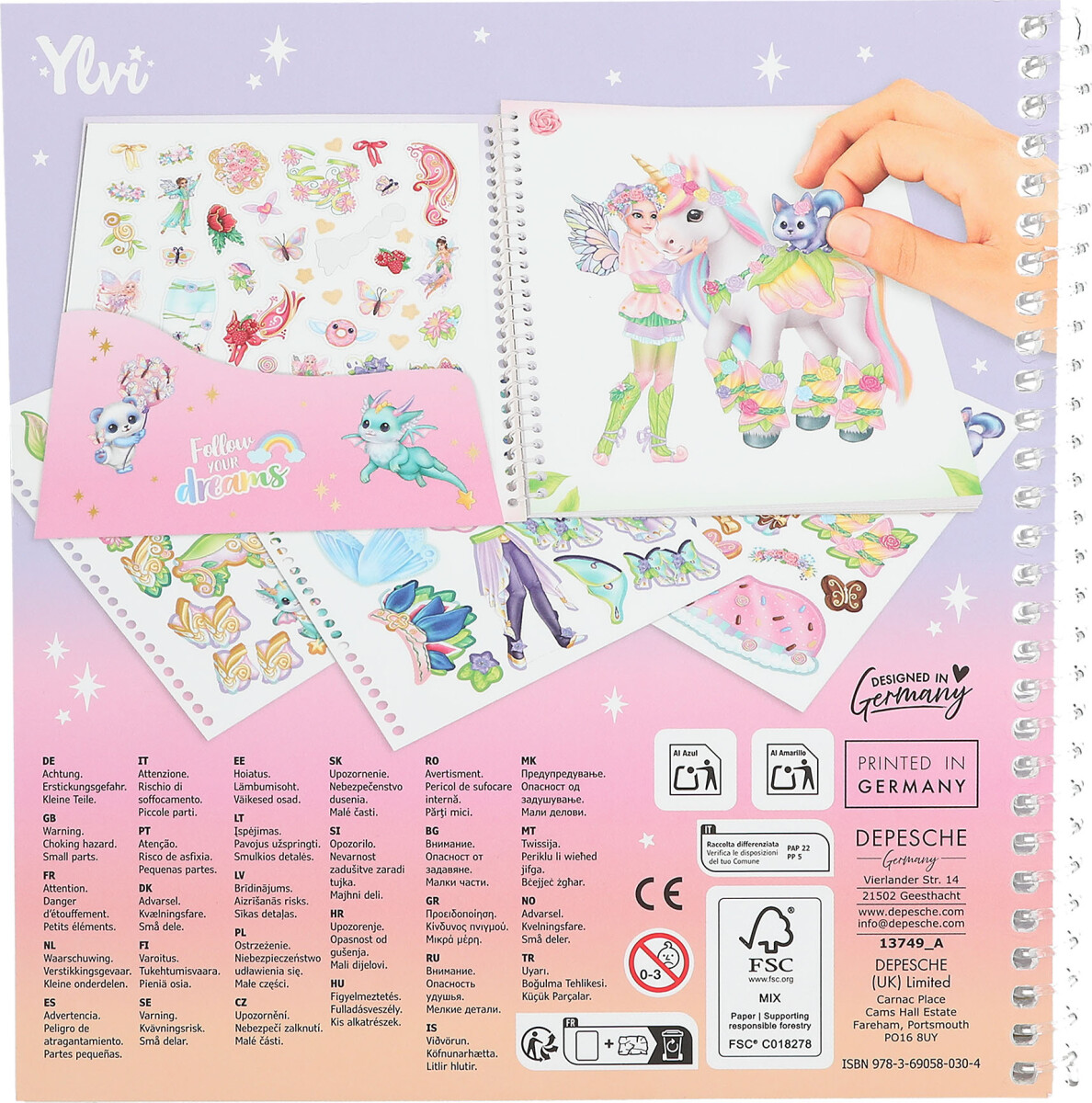 Klistermærkebog Til Børn - Dress Me Up - Ylvi