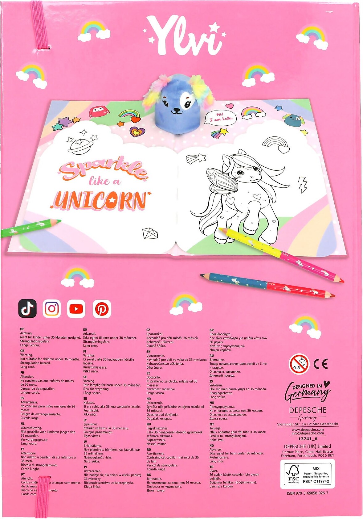 Ylvi - Unicorn Fun - Pop Up Malebog Med Enhjørninger