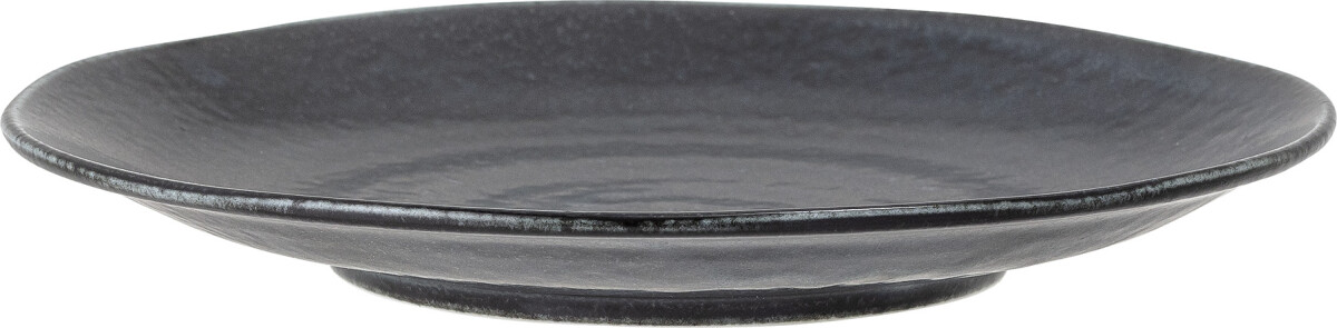 Bloomingville - Yoko Tallerken - Sort - Porcelæn - Ø 24 Cm - 4 Stk