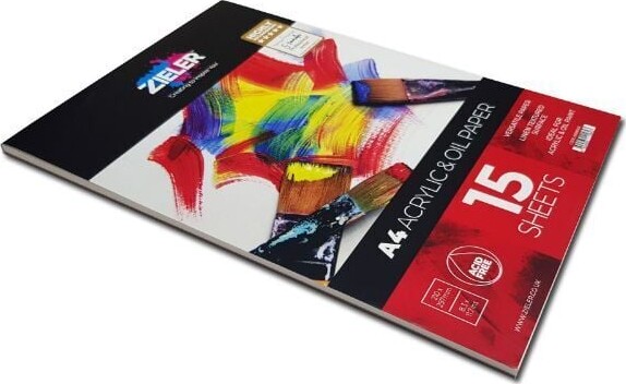 Zieler - A4 Artists Acrylic Paper - 15 Ark - Arkyl Olie Papir