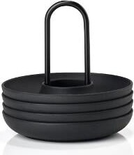 Zone - Singles Æggebæger Med Holder - Sort - 4 Stk