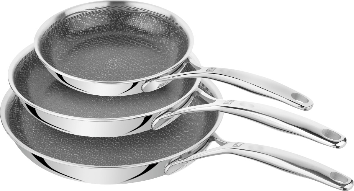 Zwilling - Peak Stegepandesæt - 1810 Rustfrit Stål - 20 Cm 24 Cm 28 Cm