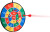 4 - Kids - Velcro Dart Med 3 Bolde Og 3 Pile - Ø 42 Cm - Vn 29100