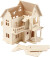 3D Træ Puslespil - Hus Med Altan - 15 8X17 5X19 5 Cm