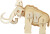 3D Træ Puslespil - Mammut - 19X8 5X11 Cm