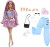 Barbie - Deluxe Style Dukke Med 4 Sæt Tøj - Mattel Jnc61