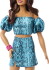 Barbie - Fashionista Teal Dyreprint