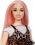 Barbie Fashionistas Dukke - Kurvet Dukke Med Pink Hår Og Kjole