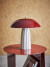 Bloomingville - Arvid Bordlampe - H 32 Cm - Stentøj Keramik - Rød