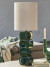 Bloomingville - Brady Bordlampe - Grøn - H 68 Cm - Keramik