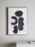 Bloomingville - Comma Illustration Med Ramme - Sort - Fyrretræ