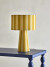 Bloomingville - Emmie Bordlampe - Gul - Hør - H 30 Cm