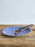 Bloomingville - Karine Serveringsfad - Blå - Stentøj - L 35 Cm
