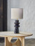 Bloomingville - Lio Bordlampe - Sort - Stentøj Keramik - H 53 Cm