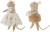 Bloomingville - Peo Ornament Julefigur Sæt - Brun - Uld - 2 Stk