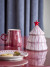 Bloomingville - Shirly Krukke Med Låg - Rosa - Stentøj - H 12 Cm