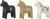 Bloomingville - Siffer Lysestage - Hvid - Polyresin - 3 Stk