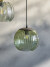 Bloomingville - Sybia Pendel Lampe - Grøn - Glas - Ø 23 Cm