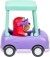Bluey - Granny Vehicle With Janet - Bedstemor Bil Med Figur