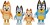 Bluey Figurer - Familie - 4-Pak