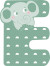 Dyrebogstaver I Træ - E - Small Foot - Assorteret