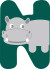 Dyrebogstaver I Træ - N - Small Foot - Assorteret
