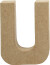 Bogstav - U - H 10 Cm - B 8 Cm - Tykkelse 1 7 Cm - 1 Stk