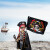 Liontouch - Piratflag - 100X70 Cm - Captain Cross