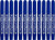 Tusser - Vandbaserede - Tykkelse 5 Mm - Blå - 12 Stk