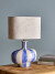 Creative Collection - Alida Bordlampe - Blå - Stentøj - H 46 Cm