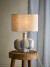 Creative Collection - Alida Bordlampe - Blå - Stentøj - H 46 Cm