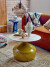 Creative Collection - Lecco Sofabord - Rundt Ø 60 Cm - Gul - Metal