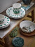 Creative Collection - Linora Tallerkener - Grøn - Stentøj - Sæt Med 3