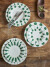 Creative Collection - Linora Tallerkener - Grøn - Stentøj - Sæt Med 3